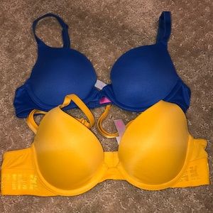 VS PINK PUSH UP BRAS SET OF 2